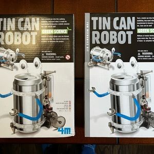 Build your own robot. There are 2 of the gray set. Just add a soda can.